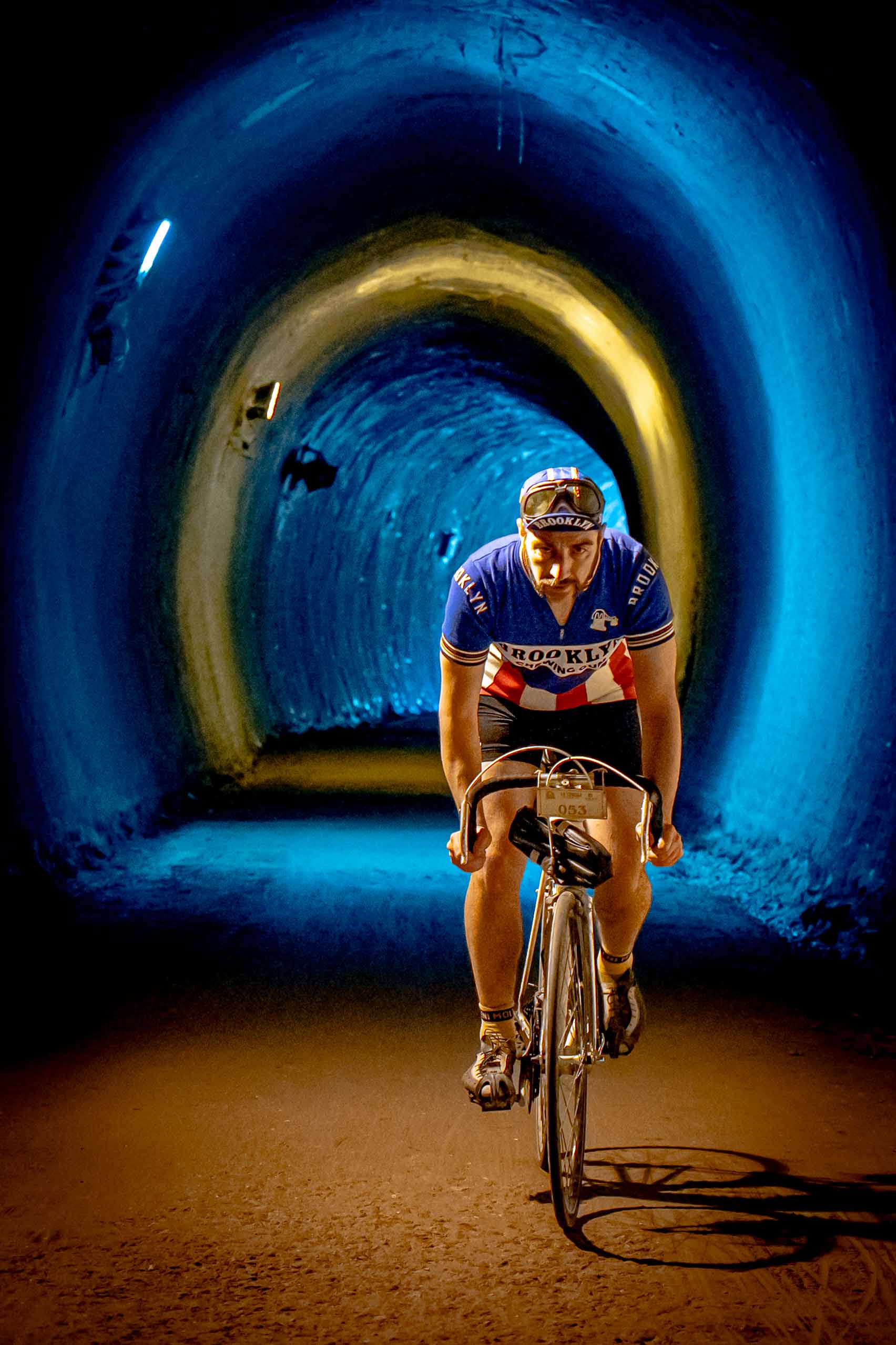 Vintage cyclist